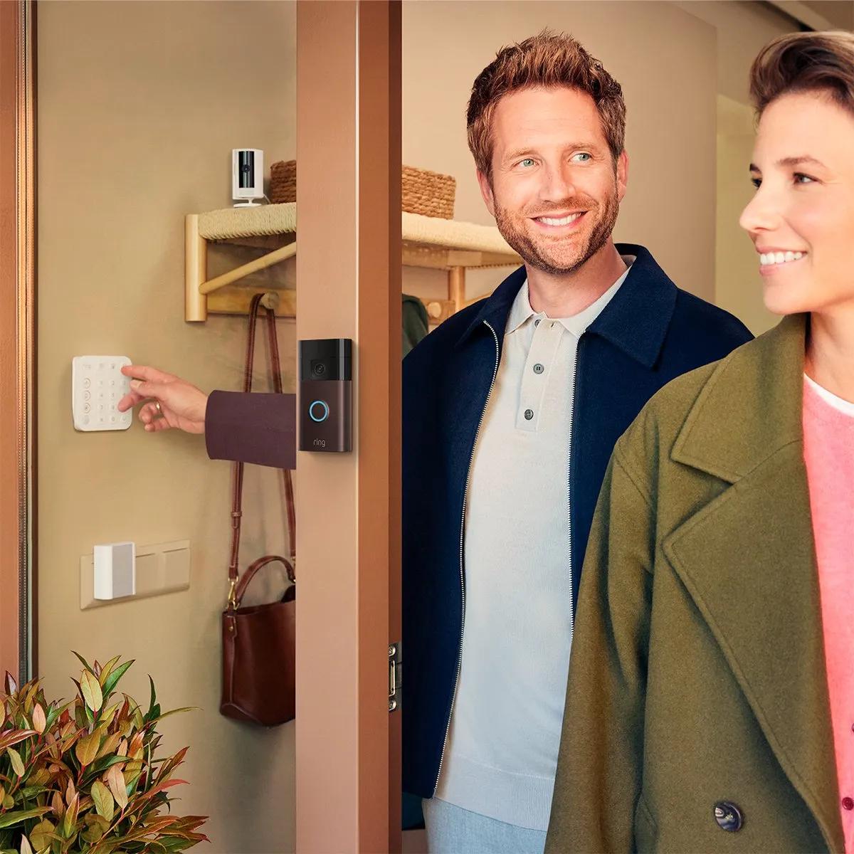 Ring Battery Video Doorbell Bundel - Brons