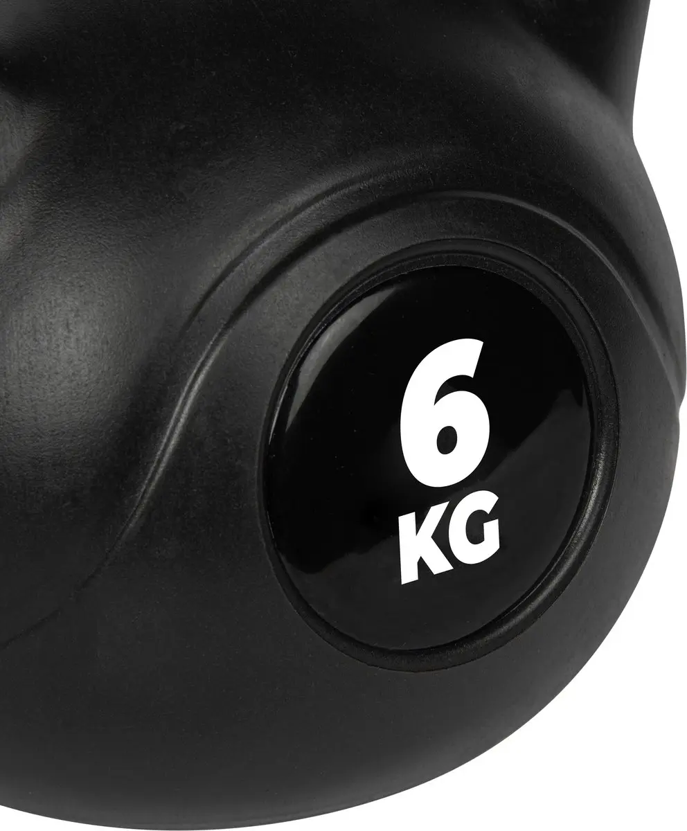 Virtufit PVC Kettlebell 6 kg - Zwart