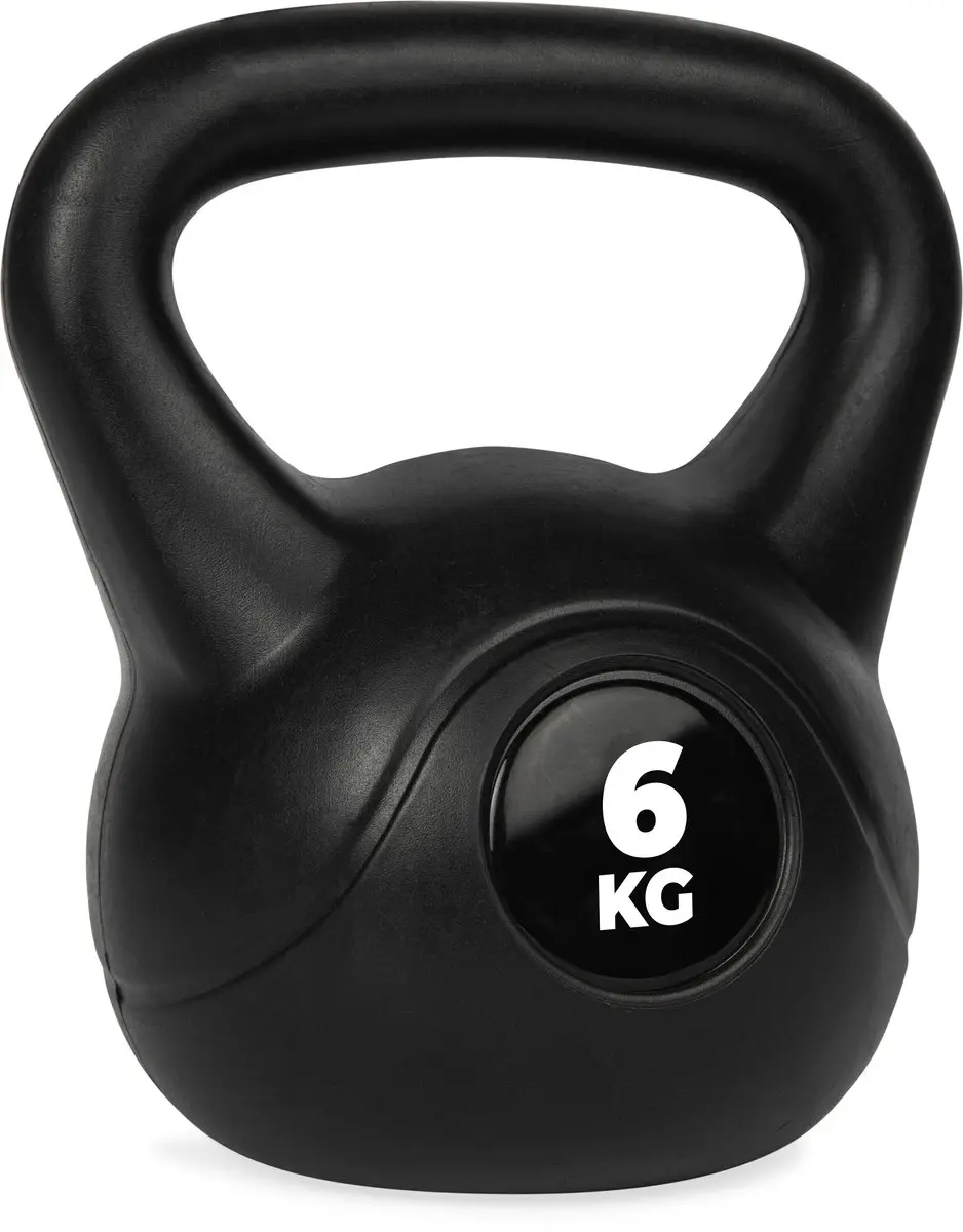 Virtufit PVC Kettlebell 6 kg - Zwart