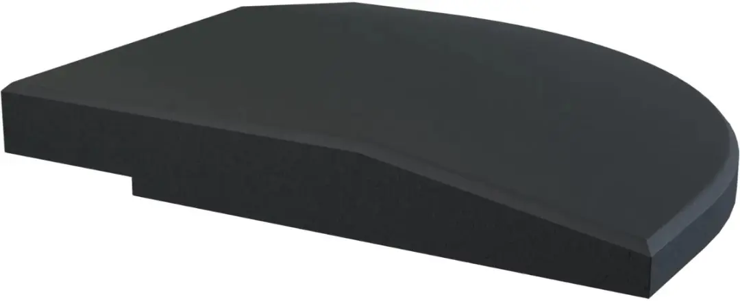 NRG fitness Hoekprofiel Rubberen Tegel 20x20x2cm - Zwart