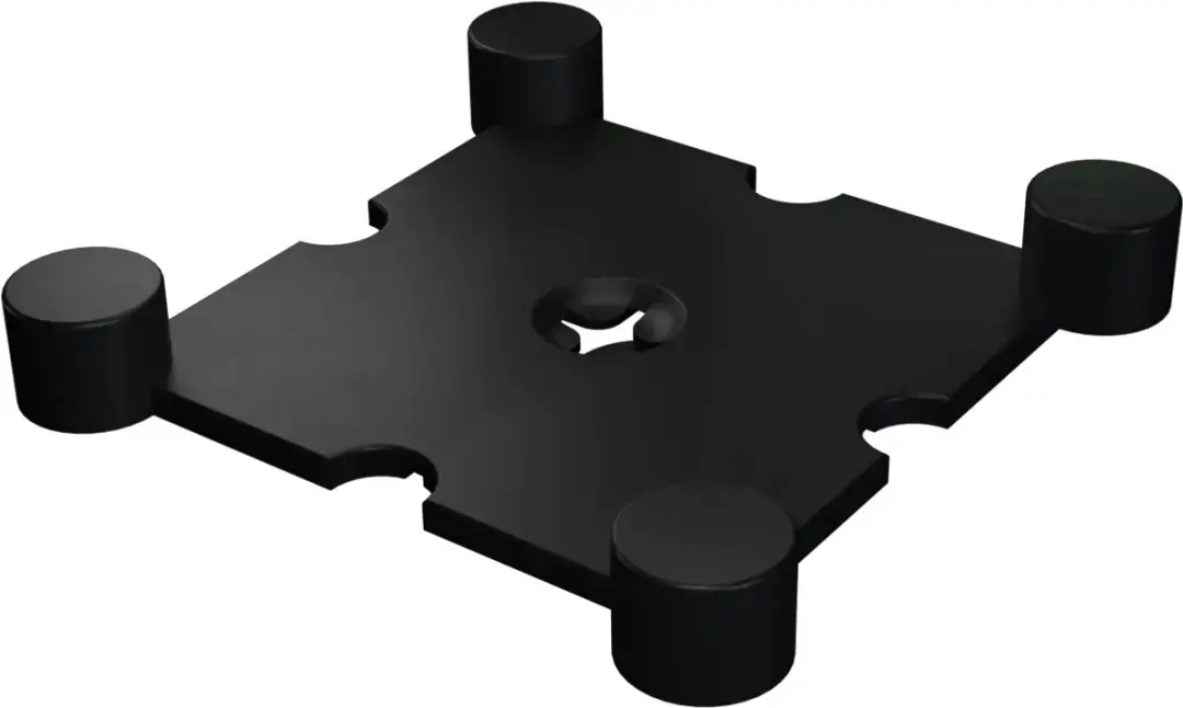 NRG fitness Hoekprofiel Rubberen Tegel 20x20x2cm - Zwart