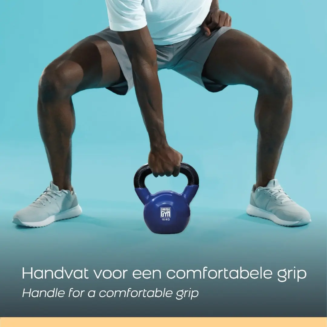 Orange Gym Vinyl Kettlebell 4KG - Groen - afbeelding 6 van 6