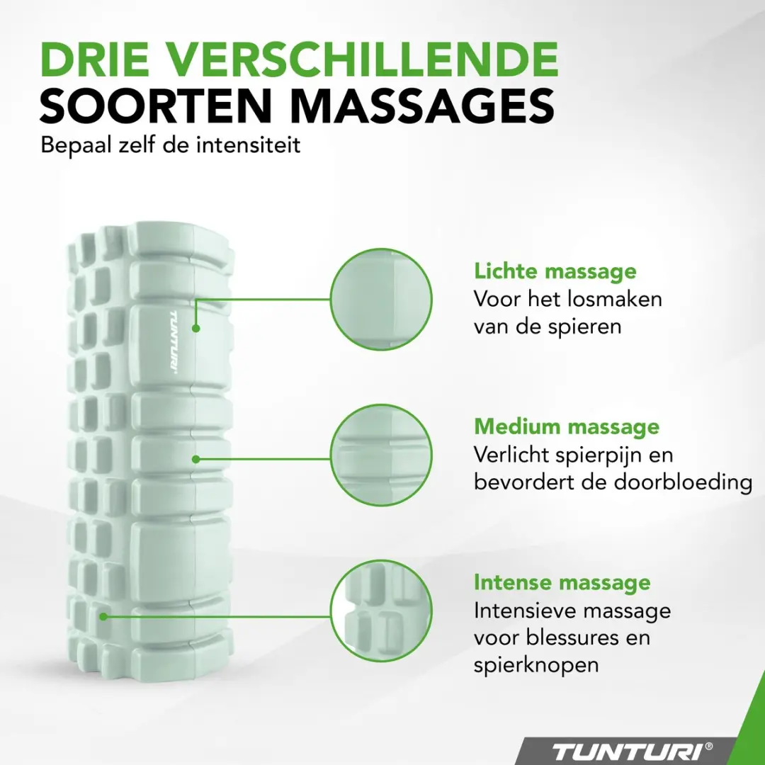 Tunturi Yoga Grid Foam Roller 33cm - Mint