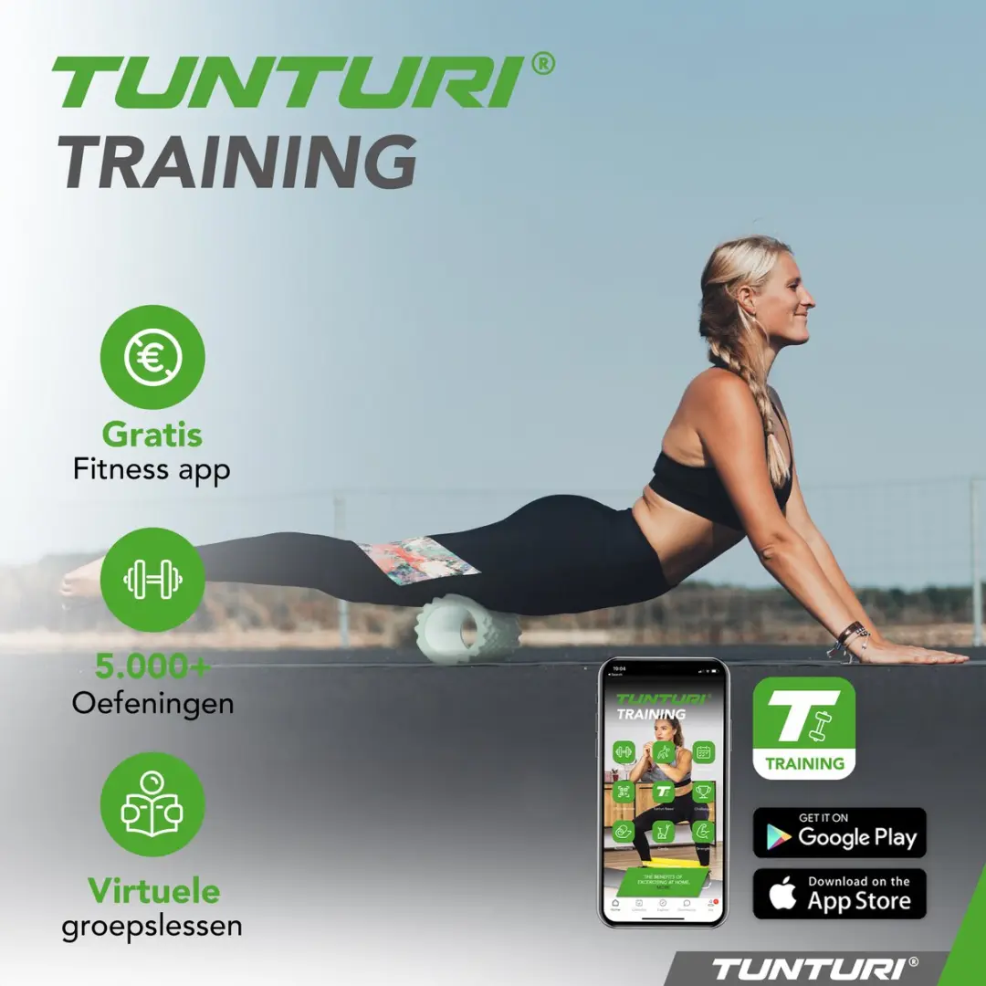 Tunturi Yoga Grid Foam Roller 33cm - Mint