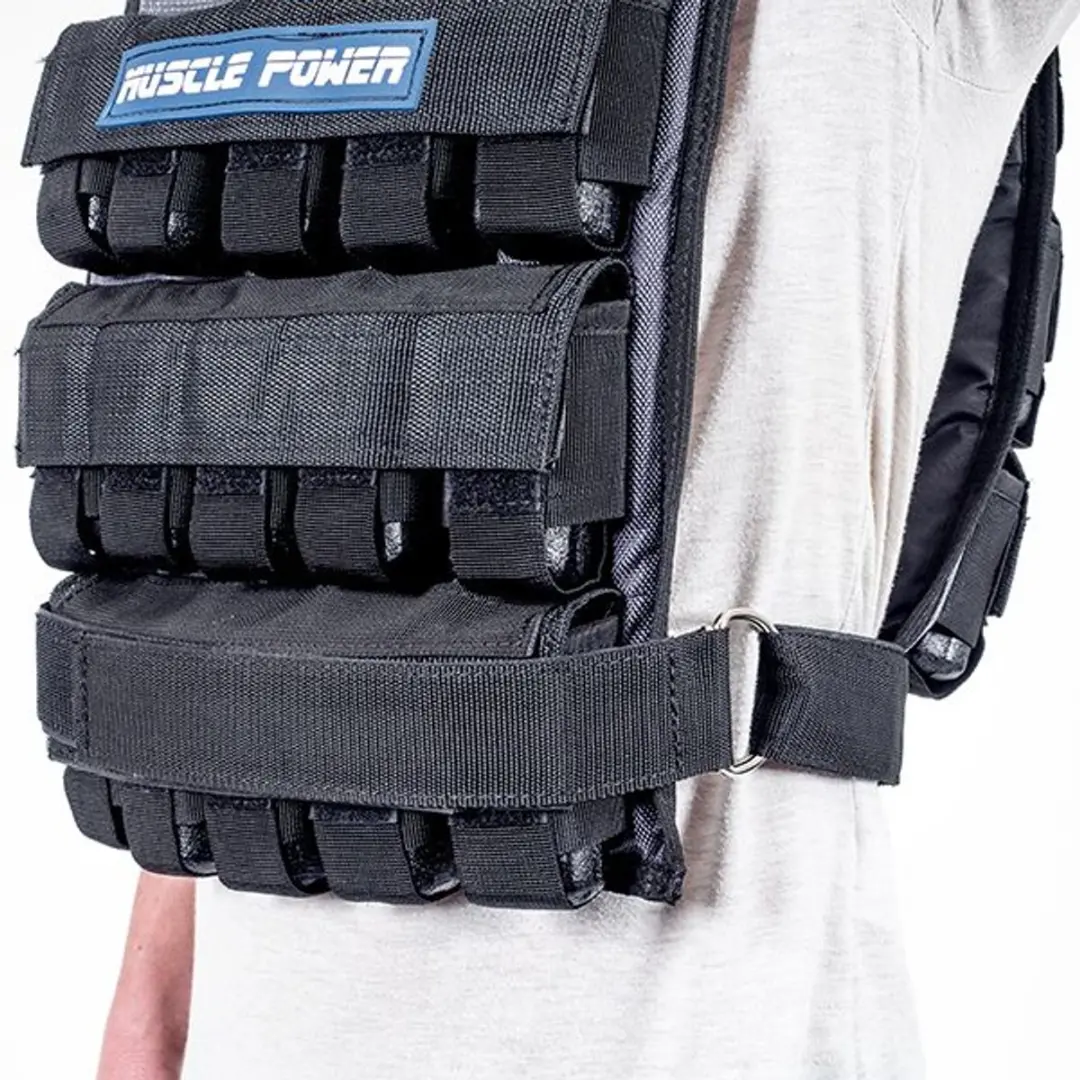 Muscle Power Gewichtsvest 30kg - One Size - Zwart