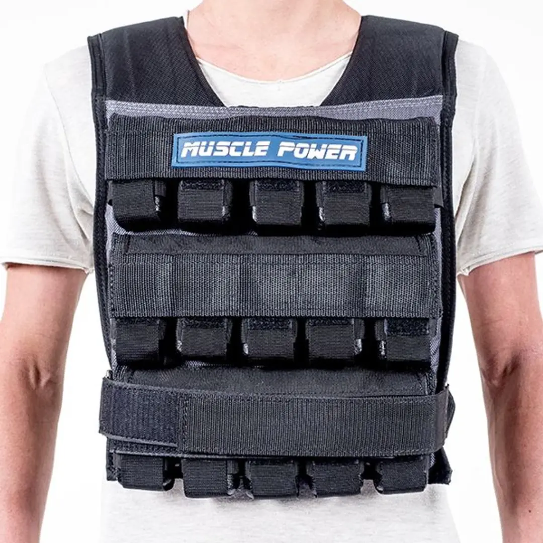 Muscle Power Gewichtsvest 30kg - One Size - Zwart - afbeelding 6 van 6