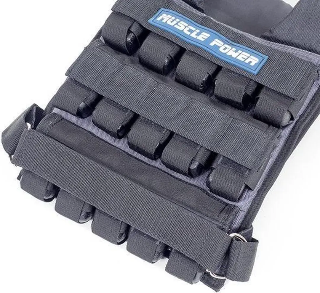 Muscle Power Gewichtsvest 30kg - One Size - Zwart