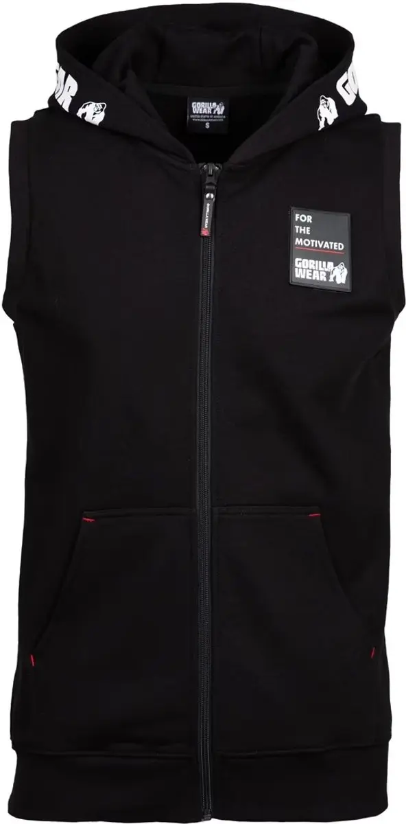 Gorilla Wear Milwaukee S/L Zipped Hoodie - Zwart - S