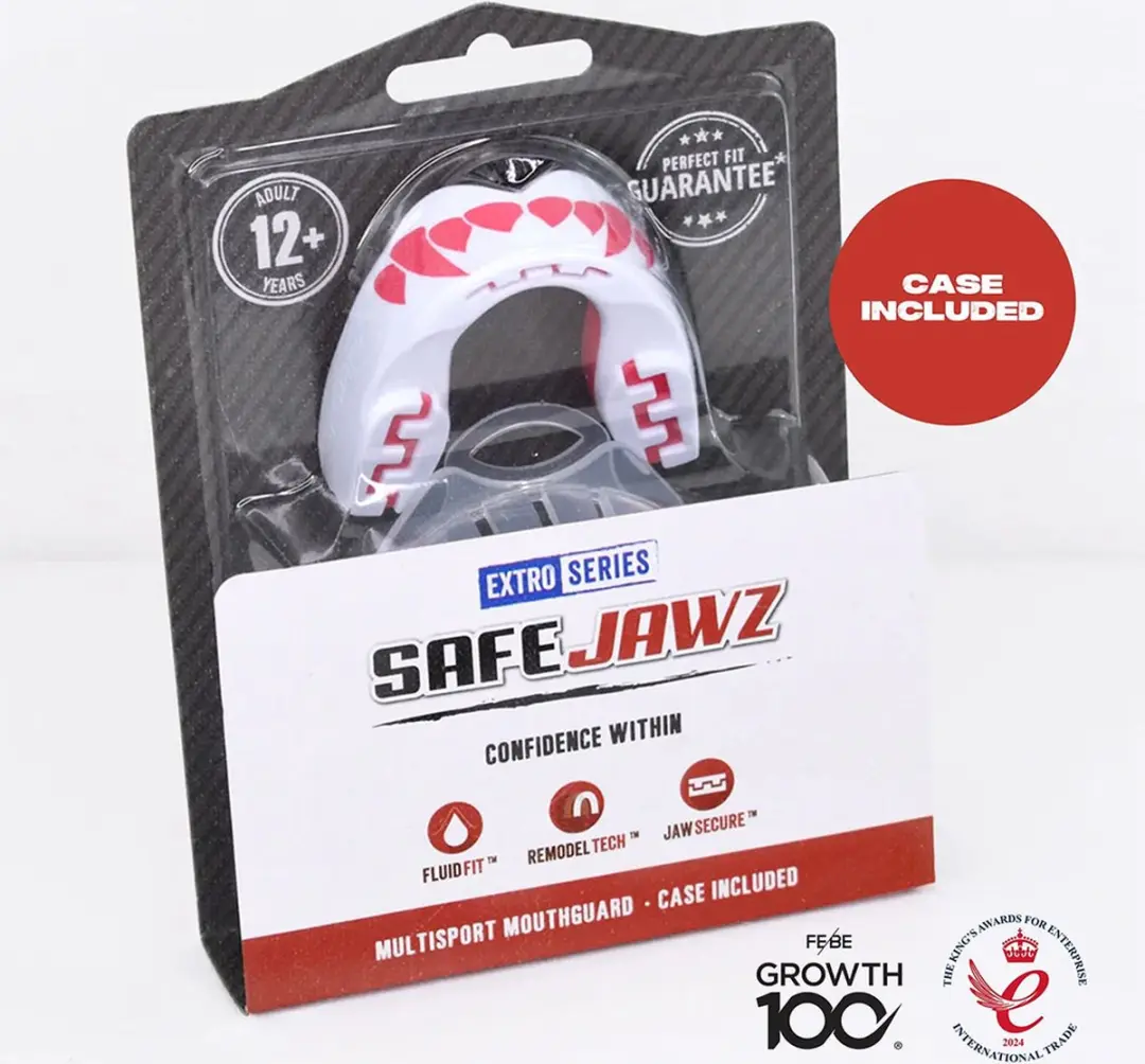 Safejawz Extro-Series Dracula Gebitsbeschermer Junior - Roze/Wit