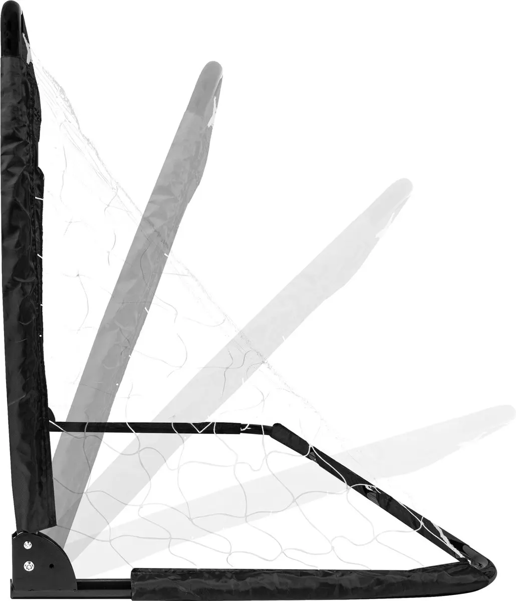 Virtufit Inklapbaar Voetbaldoel Pannagoals 150x60cm - 2 Stuks - Zwart