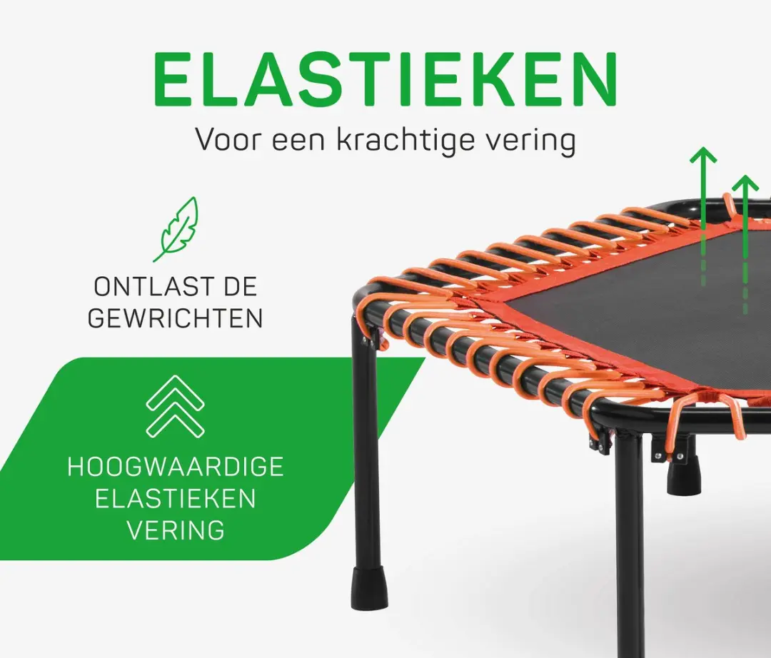 Salta Fitness Trampoline 128cm Oranje - 110kg - 5 Handvatstanden