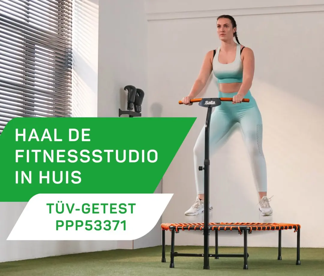 Salta Fitness Trampoline 128cm Oranje - 110kg - 5 Handvatstanden