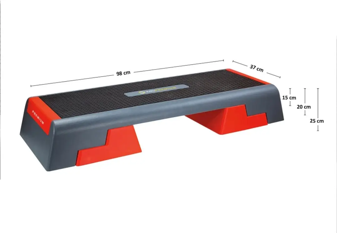 HMS Premium Aerobic Step - Zwart/Rood - afbeelding 6 van 6