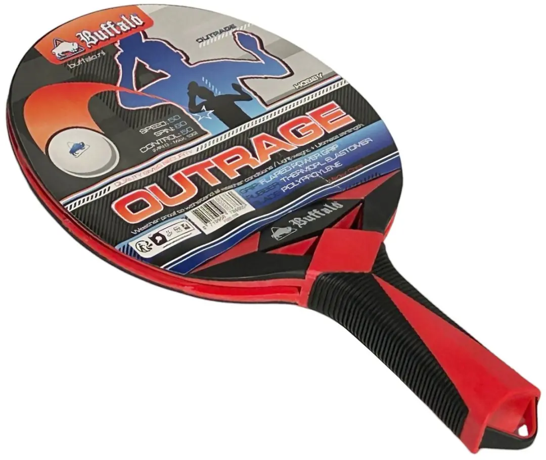Buffalo Outrage Outdoor Tafeltennisbat - Rood