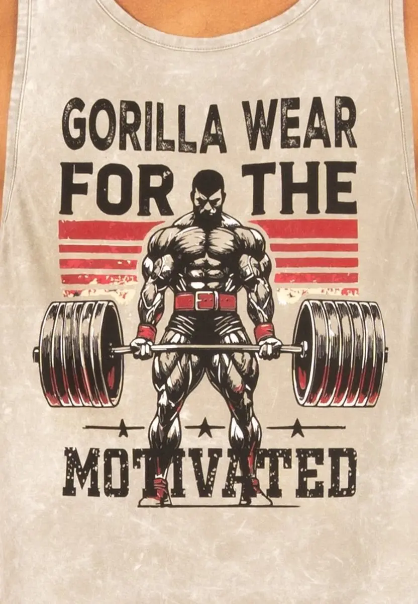 Gorilla Wear Churchill Stringer XL - Verwassen Groen
