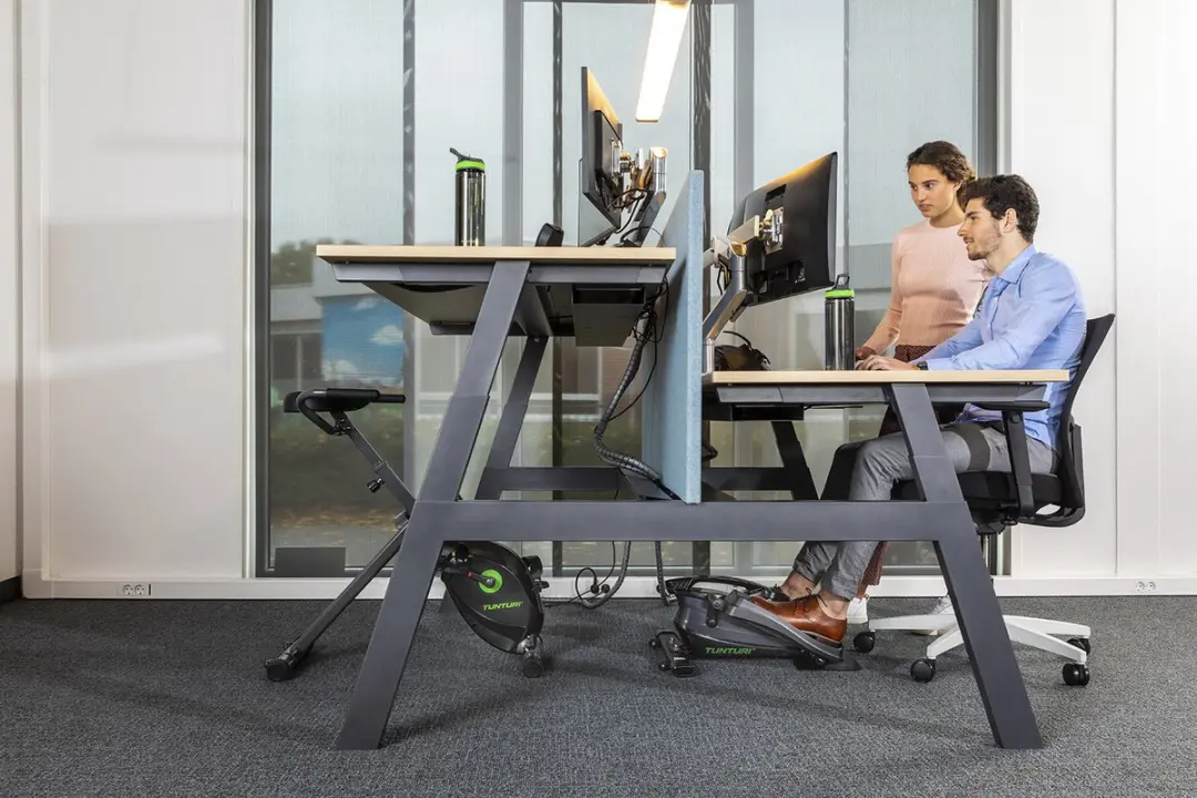 Tunturi Cardio Fit D10 Deskbike - Zwart/Grijs/Groen - afbeelding 6 van 6