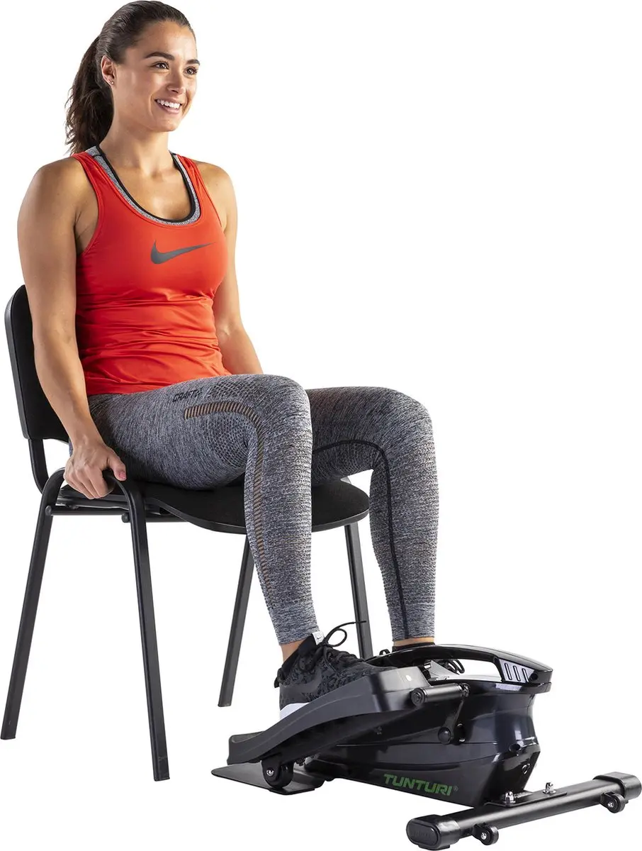 Tunturi Cardio Fit D10 Deskbike - Zwart/Grijs/Groen