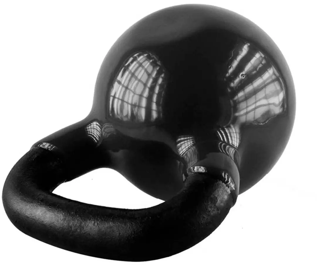 HMS Kettlebell 8 kg - Gietijzer/Vinyl - Zwart - afbeelding 6 van 6