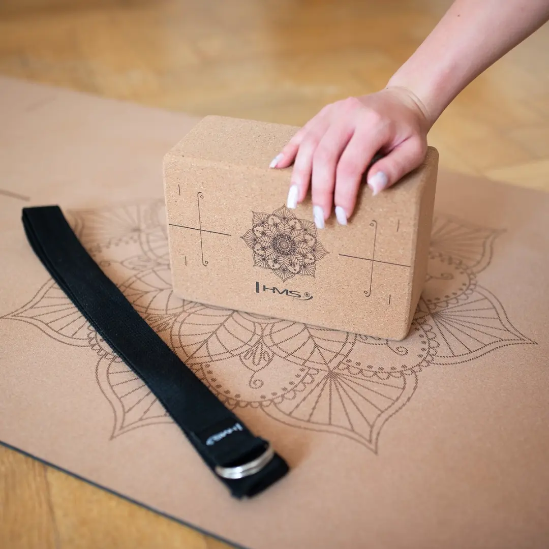 HMS YM11 Serie - Yogamat met accessoires - Bruin/Zwart