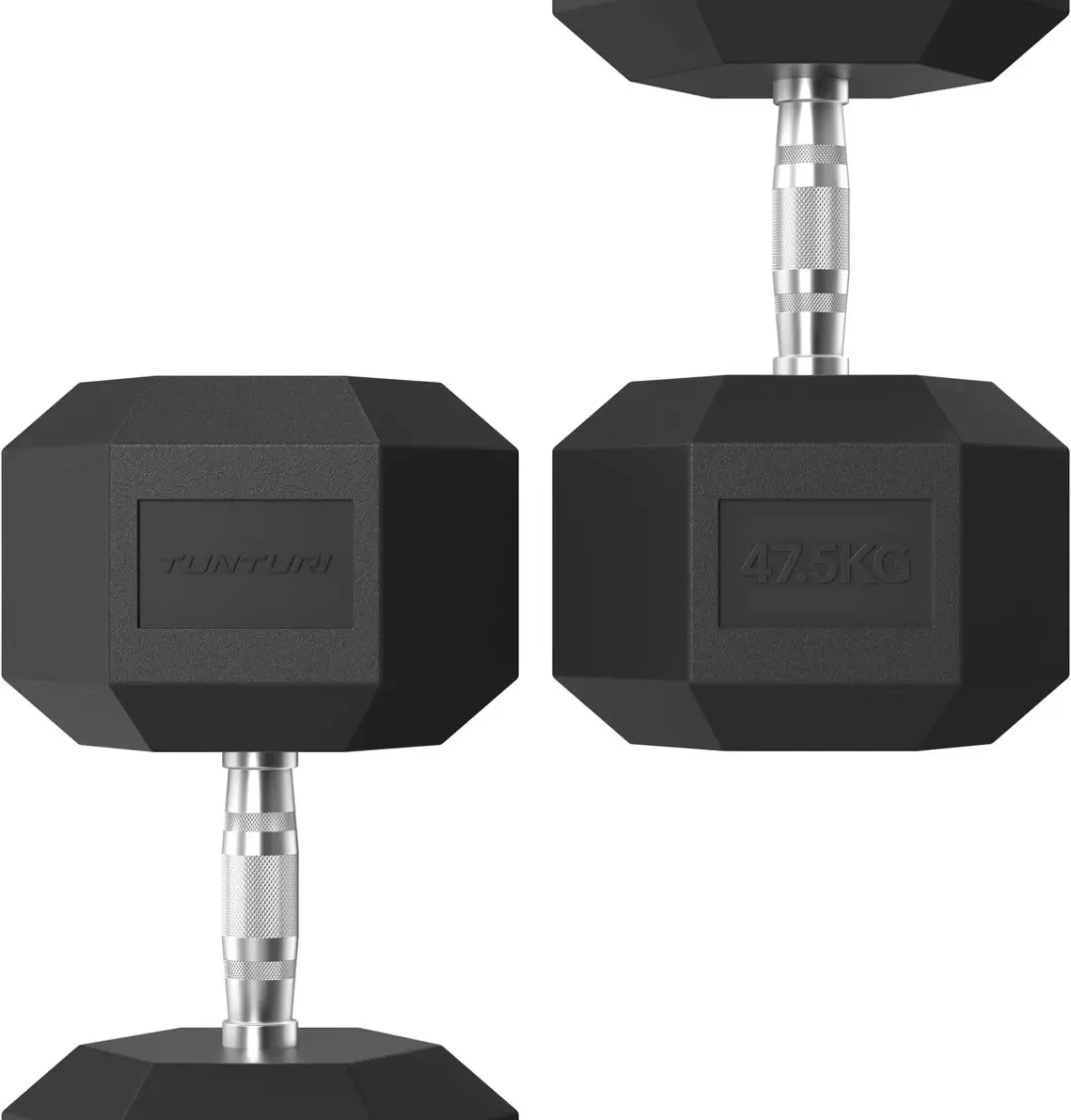 Tunturi Platinum Hexa Dumbbell 47.5kg - Zwart