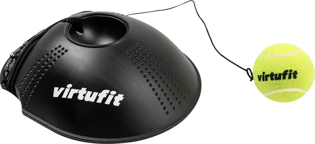 Virtufit Tennistrainer - Geel/Zwart - 3 Ballen met koord - afbeelding 6 van 6