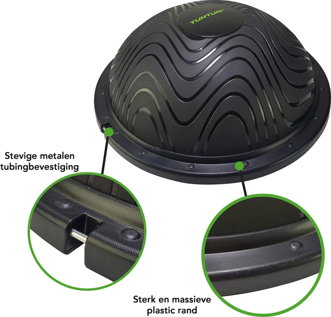 Tunturi Balanstrainer Pro 14TUSFU303 - Balanskussen met resistance bands - Incl. voetpomp