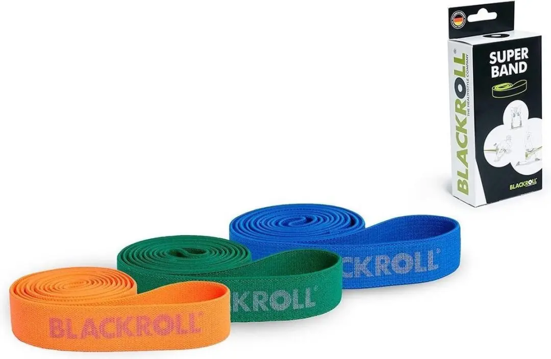 BLACKROLL Super Band Weerstandsband - 6 Stuks - Blauw/Groen/Geel