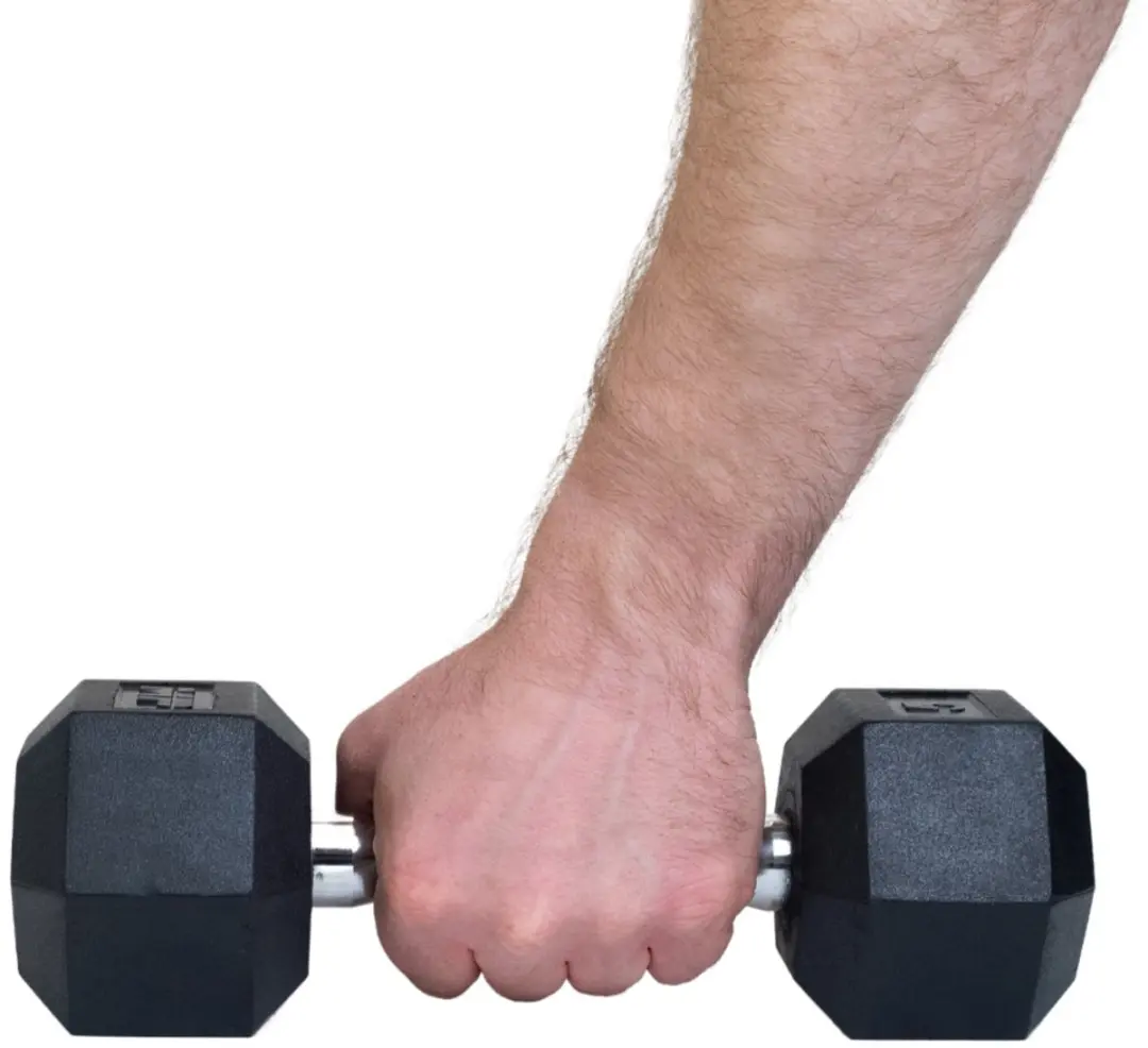 Muscle Power Hexa Dumbbell 5 kg - Chroom/Zwart