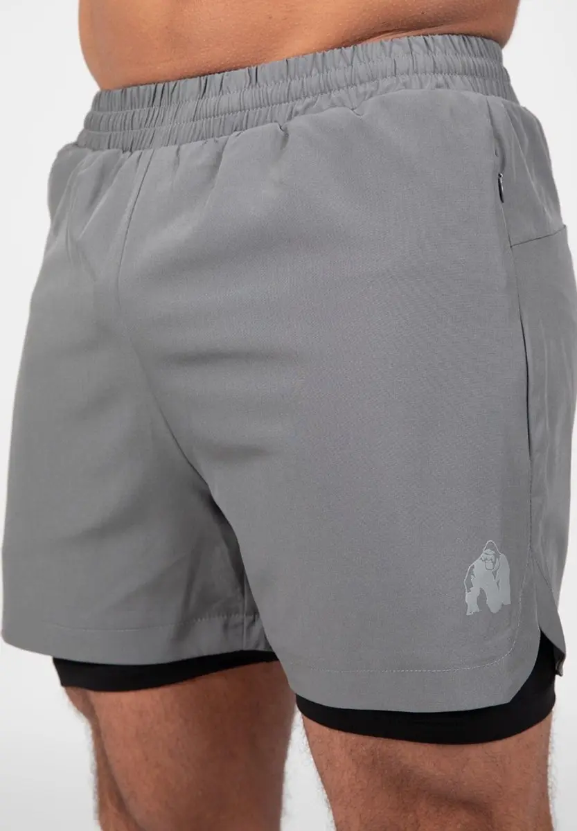 Gorilla Wear Cortez 2-in-1 Shorts XL - Antraciet