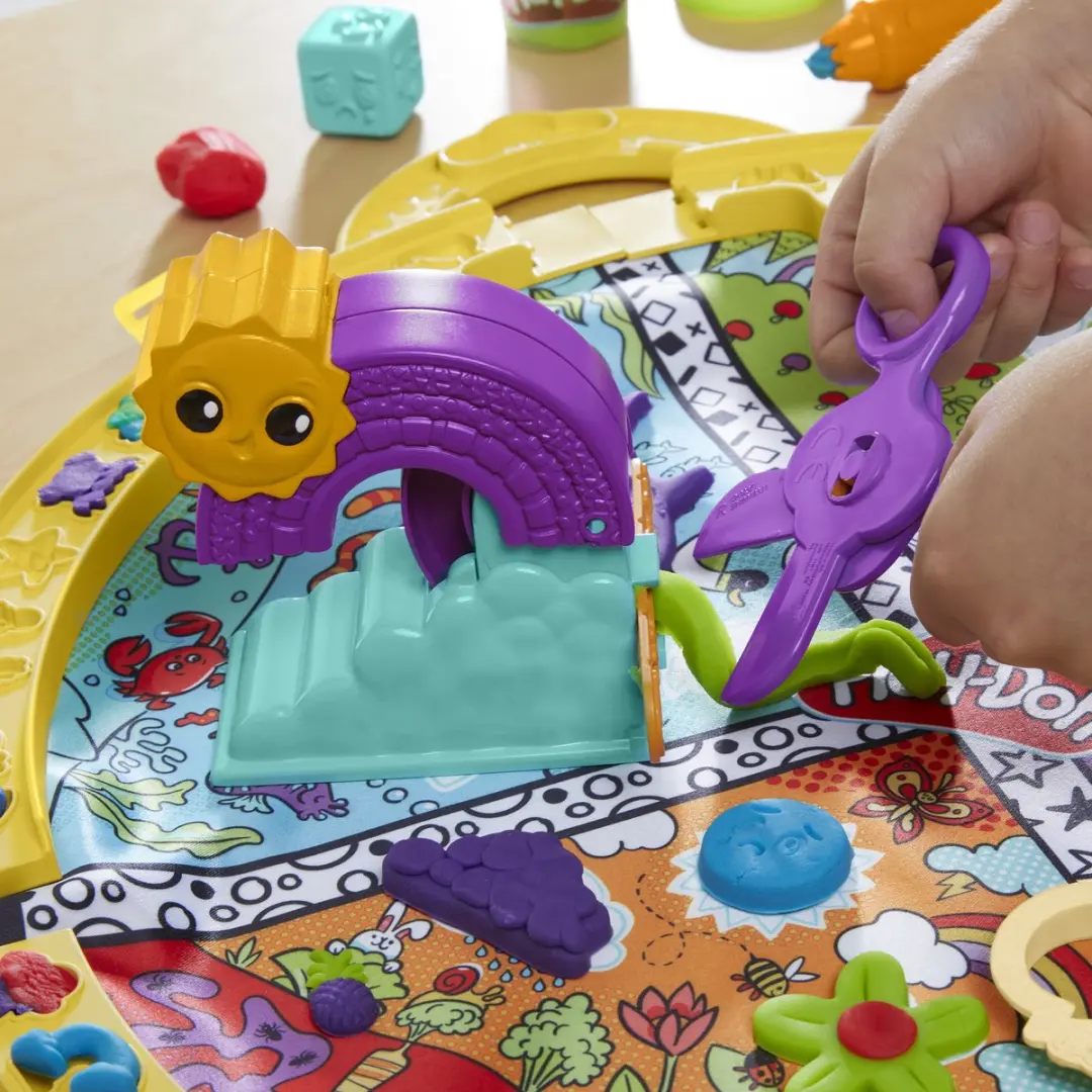Play-Doh Opvouw Meeneem Speelmat - 4 Klei Potjes Multikleur - afbeelding 6 van 6