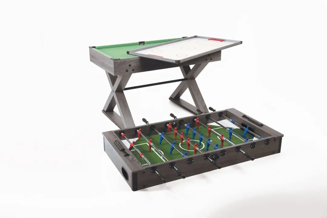 Garlando ALL-IN-9R Multispeltafel - 9 Spellen - Grijs/Bruin/ Groen