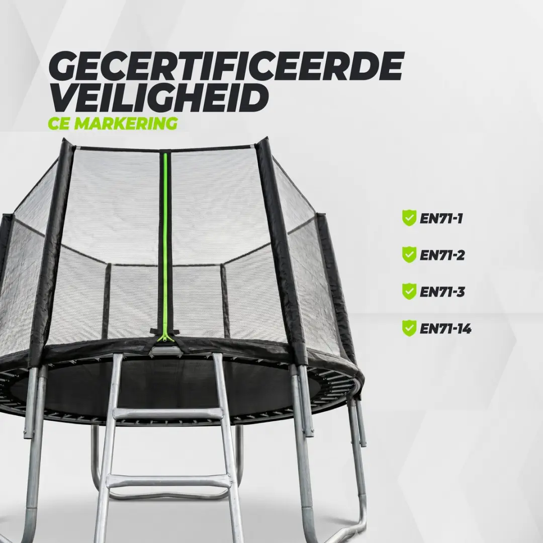 Virtufit Trampoline 183cm - Zwart - Incl. trap