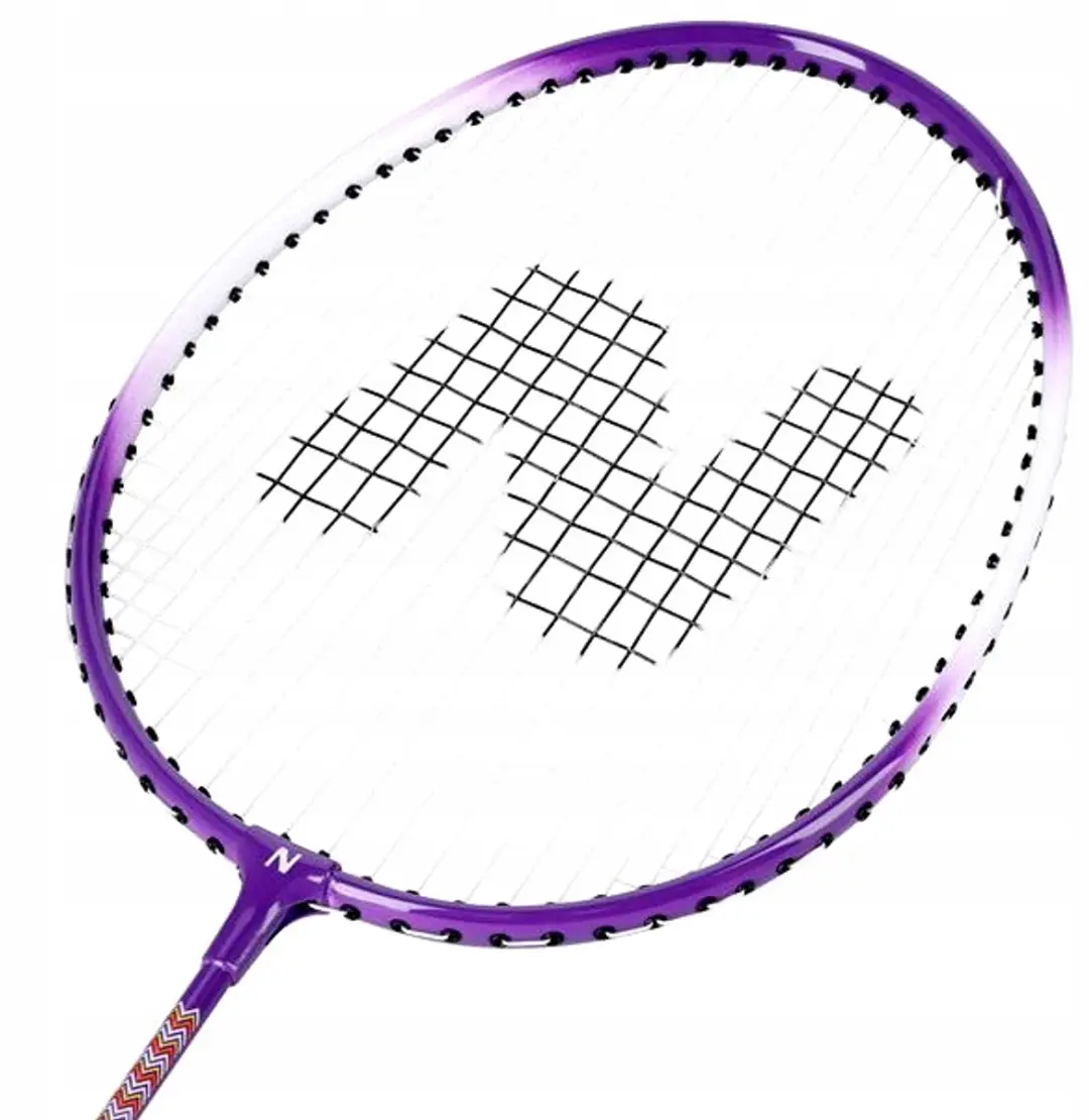 Nils Badmintonset - 2 Aluminium Rackets 3 Shuttles Paars