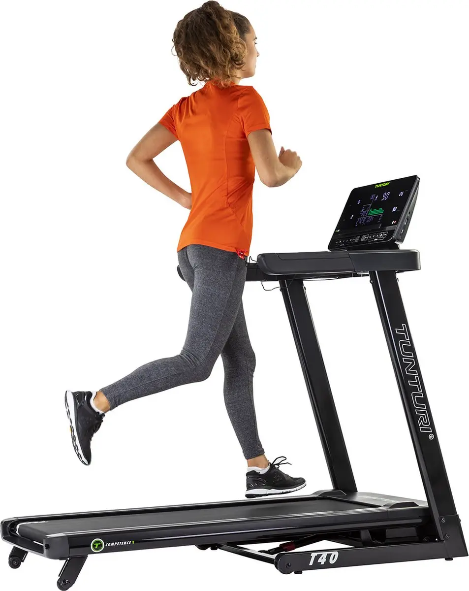 Tunturi SignatureT40 Loopband - 47 Programma's - 16 km/u - Zwart/ Groen