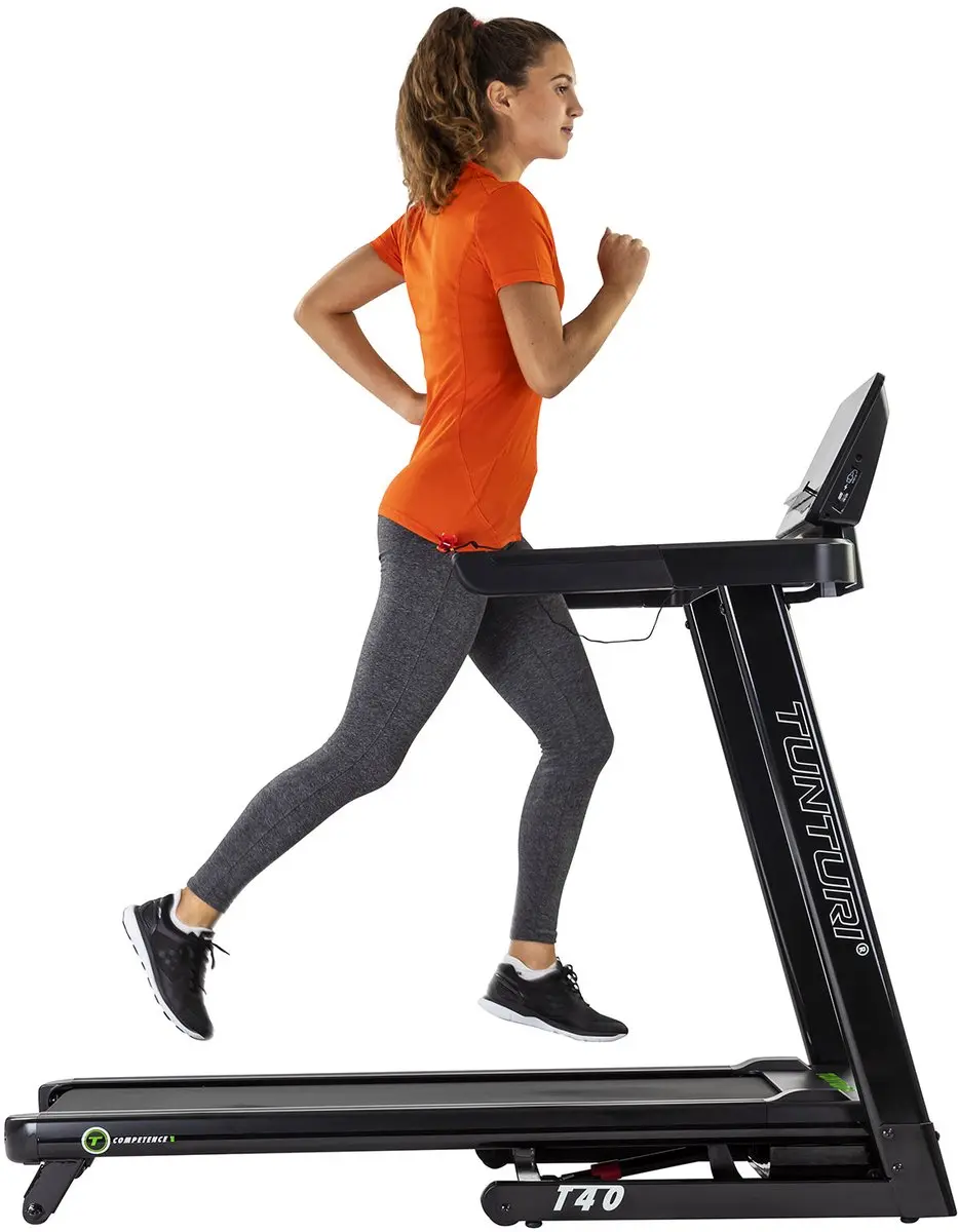 Tunturi SignatureT40 Loopband - 47 Programma's - 16 km/u - Zwart/ Groen