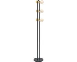 Eglo Chieveley Vloerlamp 3x E27 - 140,5cm - Zwart/Bruin