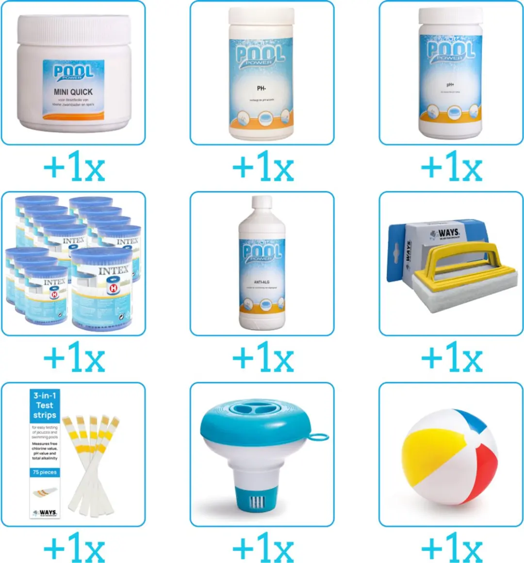 Pool Power Onderhoudspakket 9-delig
