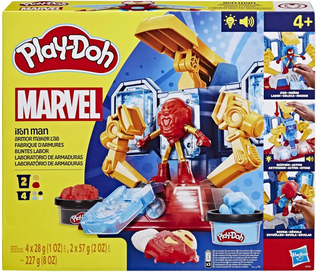 Play-Doh Marvel Iron Man Harnas Laboratorium - 11 Stuks