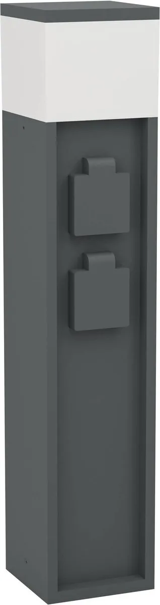 Eglo Park5 Stopcontact Zuil Buiten E27 - 50cm - Antraciet/Wit