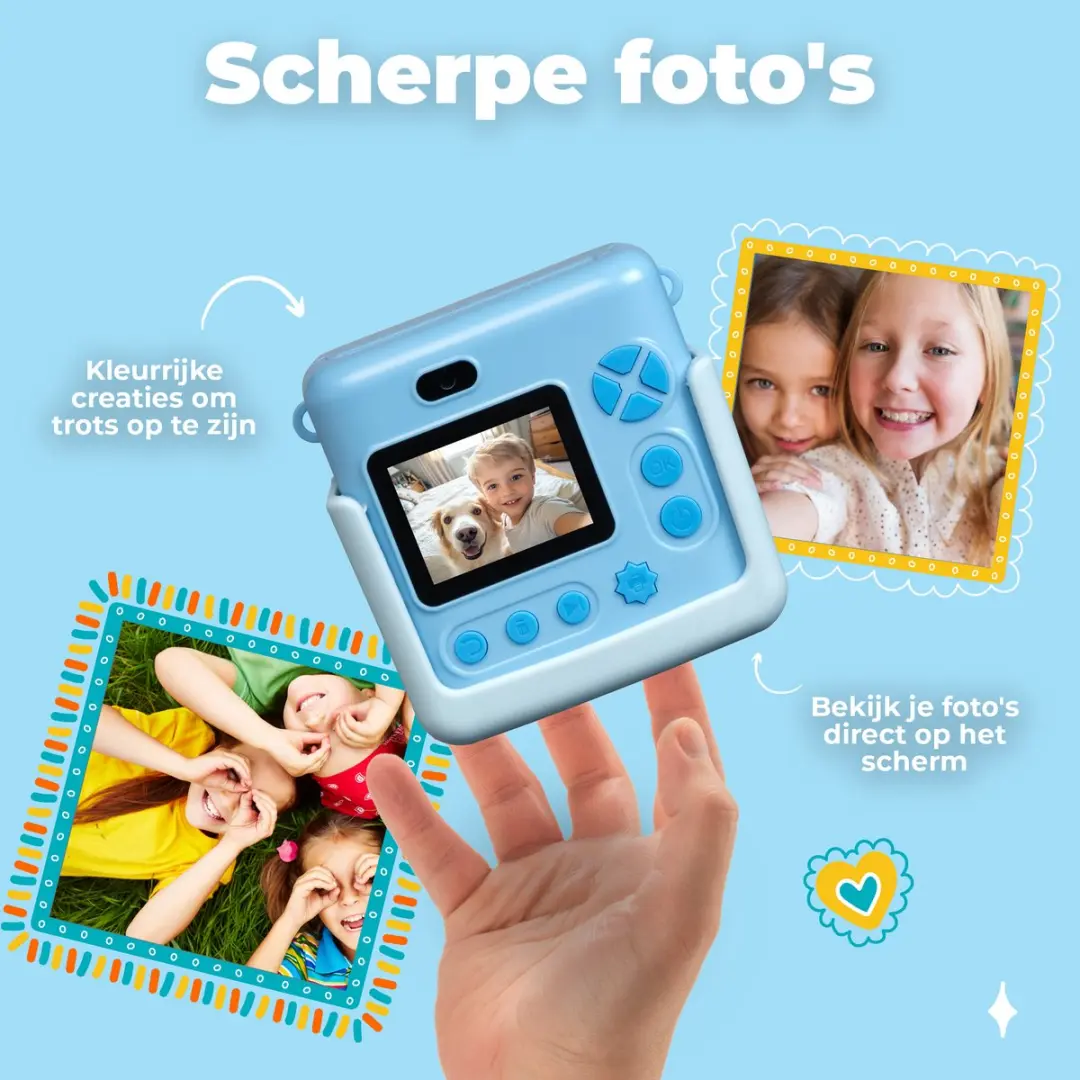 Denver Kindercamera KPC1363 Full HD - 48MP - Blauw Dino