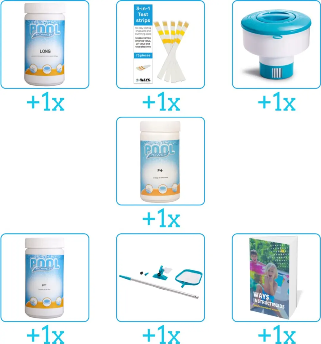 Pool Power Zwembad Onderhoudspakket 7-delig
