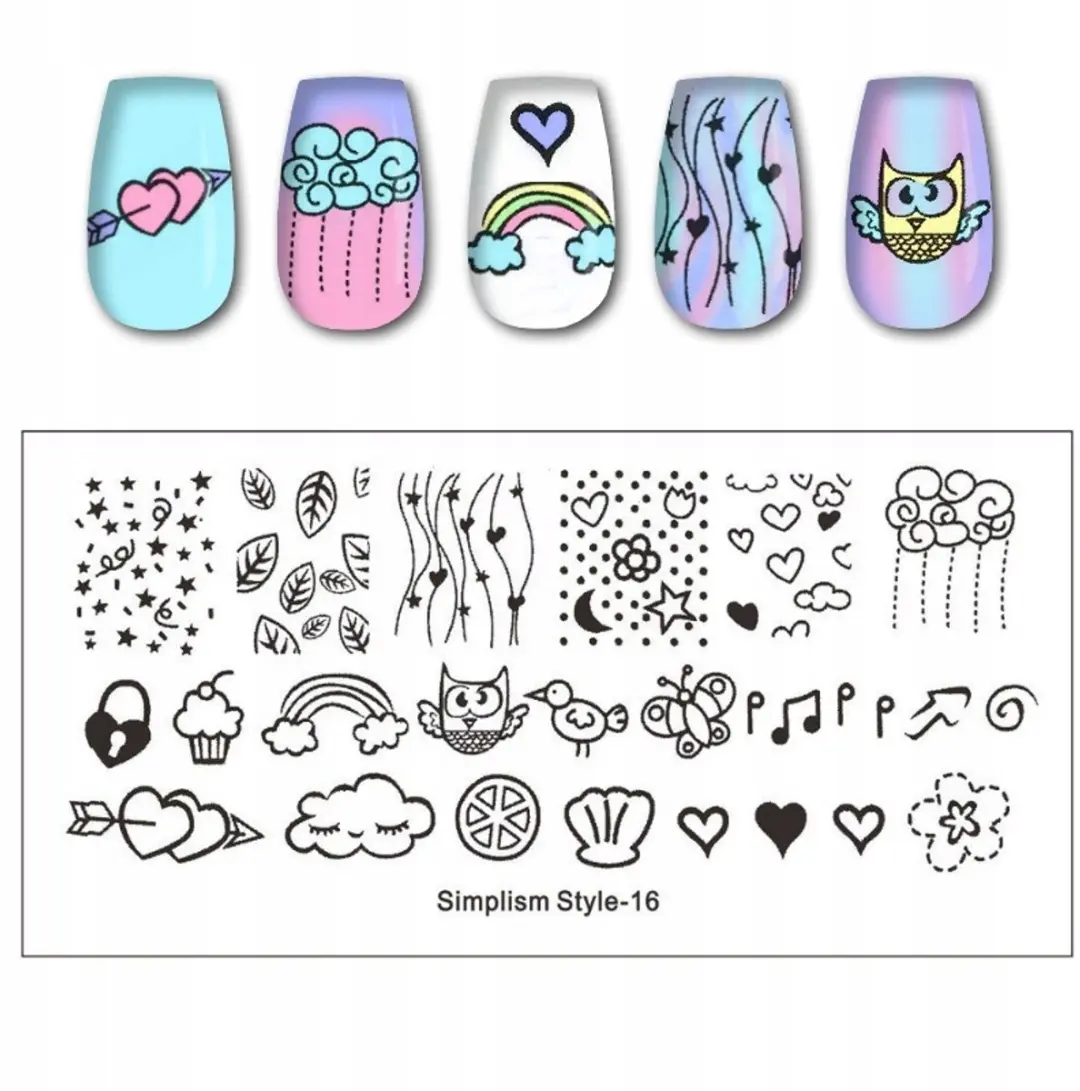 Born Pretty Simplism Style Nagel Stempelplaat 12x6cm