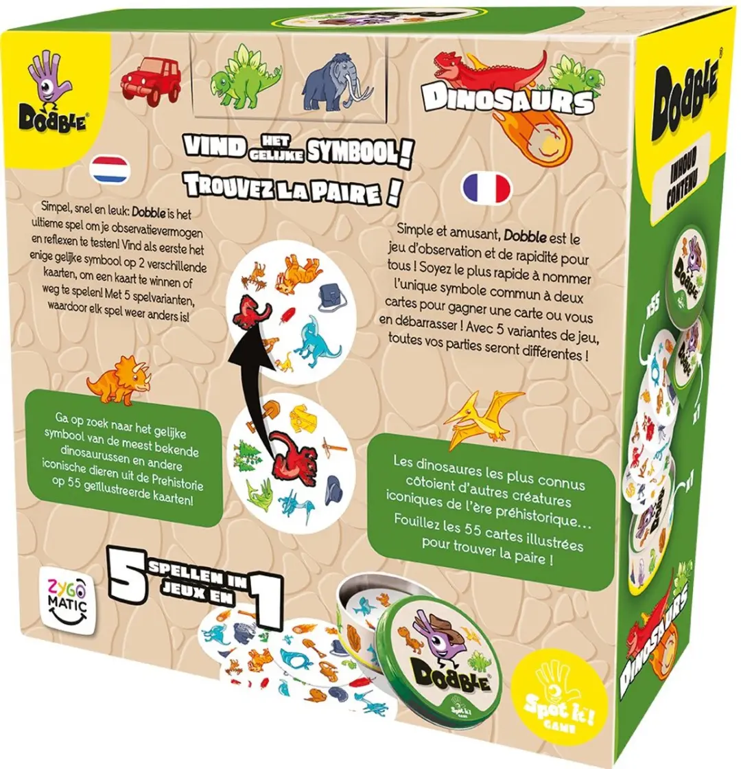 Zygomatic Dobble Dinosaurs Kaartspel - 2-6 Spelers