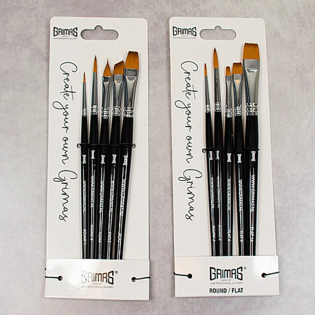 Grimas Face Paint Brush Set - 10 Penselen