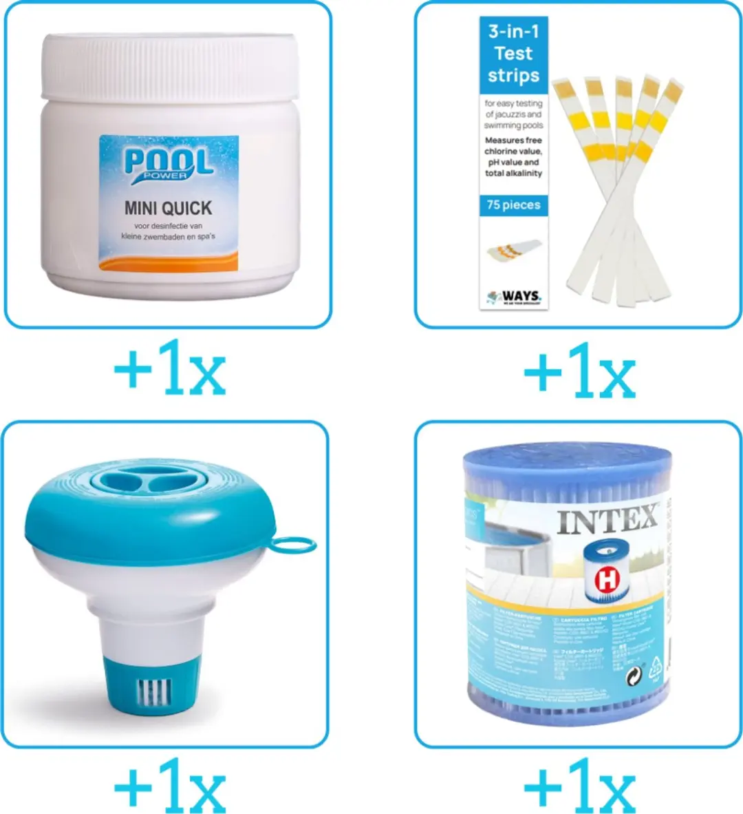 Pool Power Zwembad Onderhoudspakket 4-delig