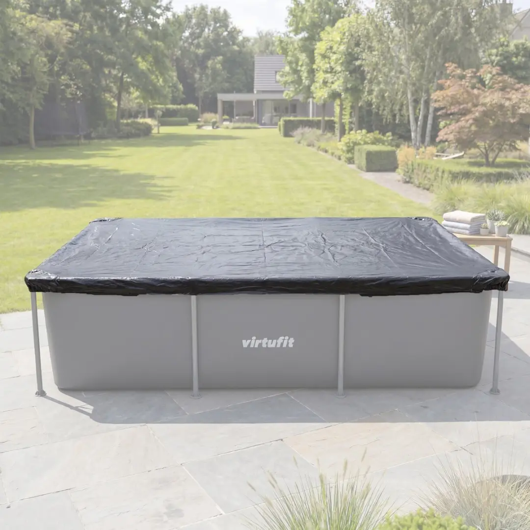 Virtufit Zwembad Afdekzeil 400x200cm - Zwart