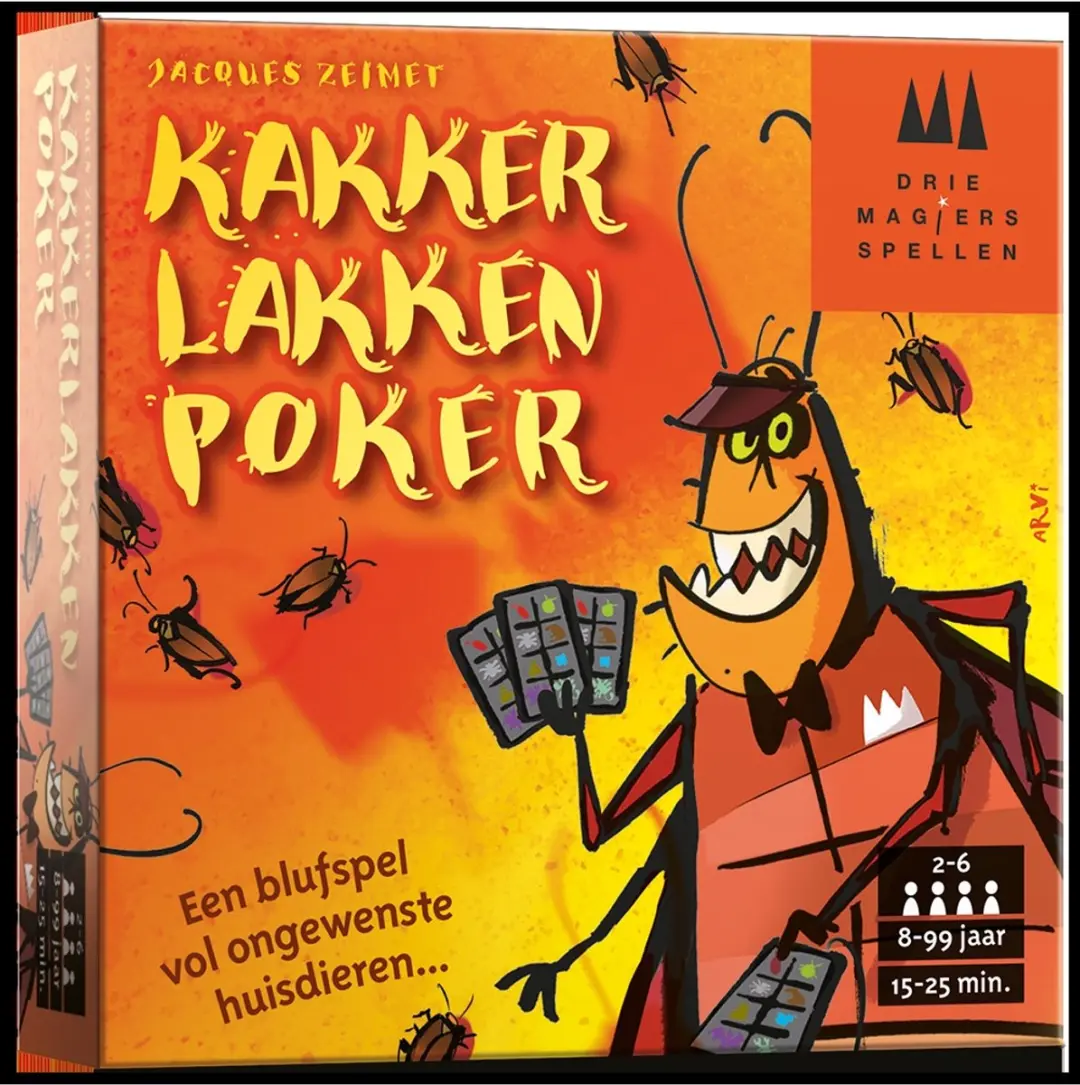 Drie Magiers Kakkerlakkenpoker Kaartspel