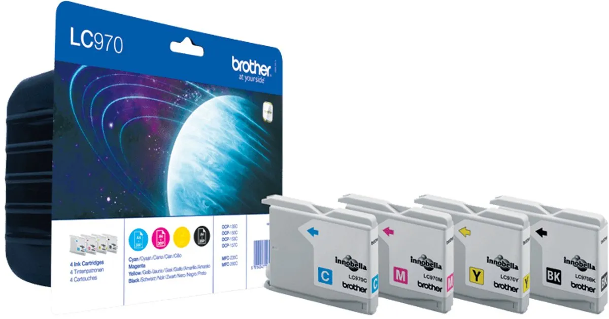 Brother LC-970BKCMY Inktcartridge - 90ml - Cyaan