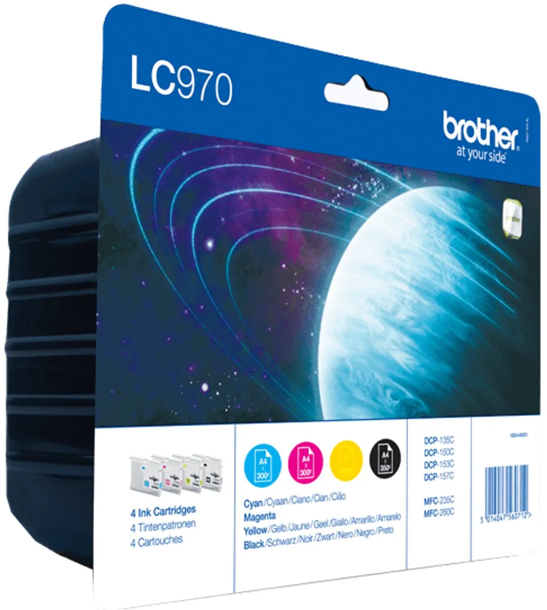 Brother LC-970BKCMY Inktcartridge - 90ml - Cyaan