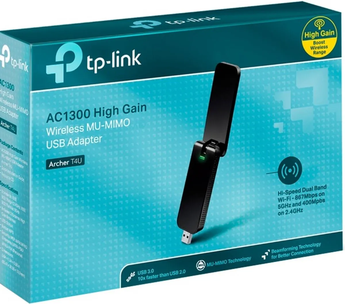 TP-Link Archer T4U WiFi-adapter - Zwart